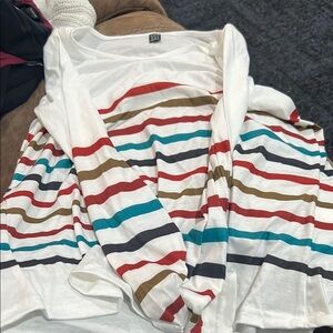 J. Crew Multicolor Striped Long Sleeve Shirt